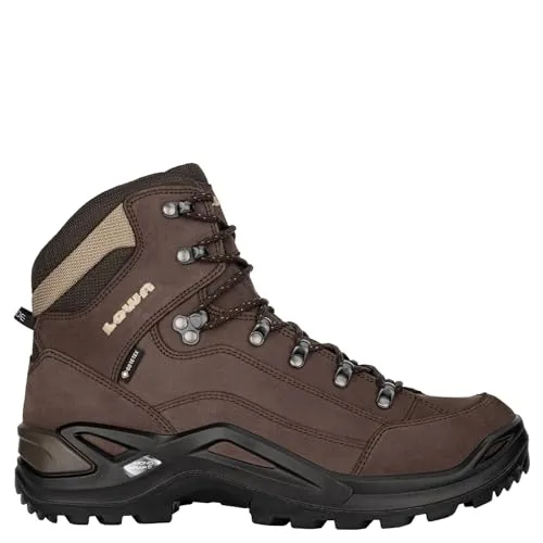LOWA M Renegade GTX Mid W-Leisten Braun – Komfortabler Herren Multifunktionsschuh - Wasserdichter Herren Multifunktionsschuh mit Gore-Tex, ideal für Bergsteigen und Trekking. Erhältlich in den Größen EU 40 bis EU 51 für optimalen Tragekomfort.