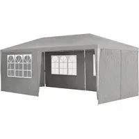 Juskys Partyzelt mit 6 Seitenteilen - Geräumiges Partyzelt für Gartenfeiern, einfacher Aufbau mit stabilen Stahlgestell, idealer Sonnen- und Sichtschutz für unvergessliche Anlässe.