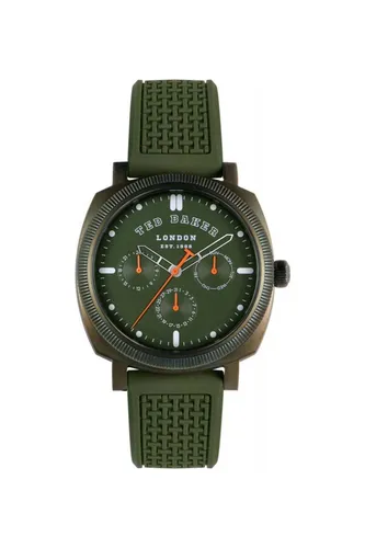 Ted Baker Quarzuhr Caine Urban TB Urban - Herrenuhr mit grünem Silikonarmband und robustem Edelstahlgehäuse, stilvoll und perfekt für den Alltag.