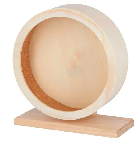 Kerbl 81788 Hamsterlaufrad aus Holz mit Kork-Lauffläche 22/29cm - Spielzeug & Übung, umweltfreundliches Design mit geschlossener Lauffläche für sicheren Laufspaß und gesunde Bewegung.
