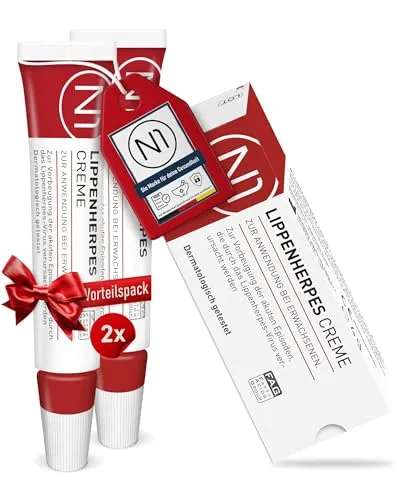 N1 Herpes Creme bei Lippenherpes mit Sofort-Effekt 8g - Intensiv-Creme - verhindert Bläschen, stoppt die Virenvermehrung - geöffnet 6 Monate haltbar