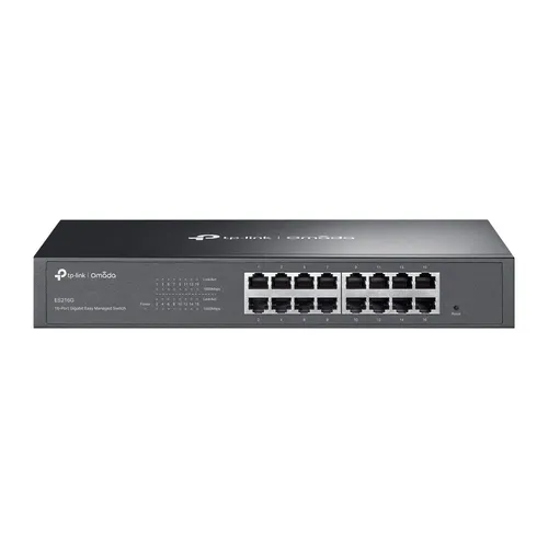 TP-Link ES216G Managed 16 Port Gigabit Switch - Hochleistungs 16-Port Gigabit Ethernet Switch, ideal für IT-Profis mit erweiterter Verwaltung, robustem Sicherheitsschutz und energieeffizientem Design für optimale Netzwerkperformance.