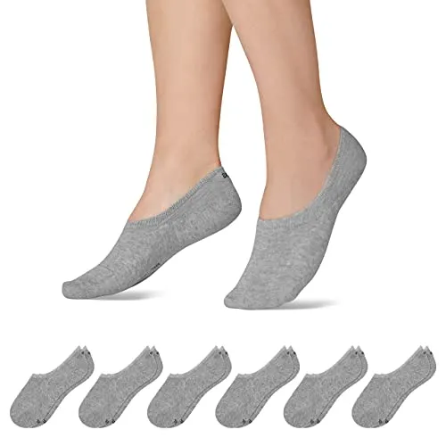 SNOCKS Füßlinge Invisible Socks (6-Paar) - Füßlinge aus Bio-Baumwolle mit Anti-Rutsch-Pad, unsichtbar in Sneakern und ideal für umweltbewusste Modebegeisterte.