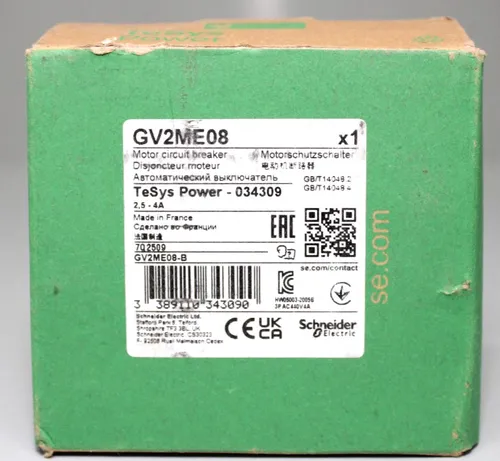 Schneider Electric GV2ME08 - Motorschutzschalter 3p, 2,5-4A, Tasterbetätigung