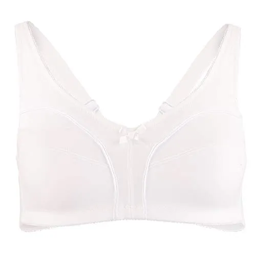 VIANIA! Soft BH ohne Bügel 105452 100% Baumwolle Hautsympathisch Farbe Weiß (95D, Weiß)