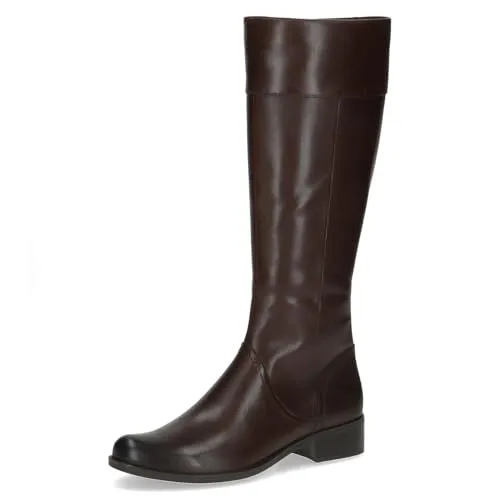 CAPRICE Damen Kniehohe Stiefel aus Leder, Braun (DK BROWN NAPPA), Größe 38,5 - Elegante kniehohe Stiefel aus hochwertigem Leder, ideal für stilvolle Auftritte. Mit Airmotion-Technologie für angenehmen Tragekomfort.