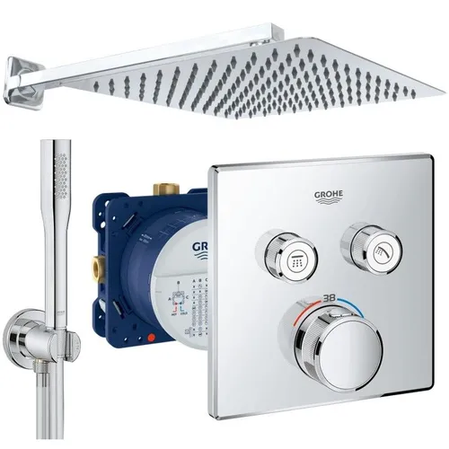 Grohe Grohtherm SmartControl Unterputz Duscharmatur - Modernes Duschsystem mit Regendusche und thermostatischer Steuerung für ein luxuriöses Duscherlebnis. Ideal für Ihr Badezimmer.