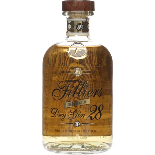 Filliers Dry Gin 28 Barrel Aged – Holzfassgelagerter Gin aus Belgien - Genießen Sie den Filliers Dry Gin 28 Barrel Aged, perfekt für Cocktails. Mit seiner einzigartigen Fasslagerung bringt er besondere Aromen in Ihre Drinks.