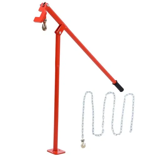 TOPWAY T-Pfostenzieher, Zaunpfostenzieher, 43 Zoll, mit 300 cm langer Kette, Eisen-Holzpfahlentferner für Pfosten, Sträucher, Baumstümpfe, Garten, Bauernhof, Zäune