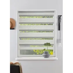 Otto Home Doppelrollo "PAGELLA" – Lichtschutz und Sichtschutz in Hellgrau, 150cm x 70cm - Praktisches Doppelrollo für Fenster- und Türmontage mit Klemmfix-System. Bietet optimalen Blendschutz und Sichtschutz, ideal für große Fensterflächen.