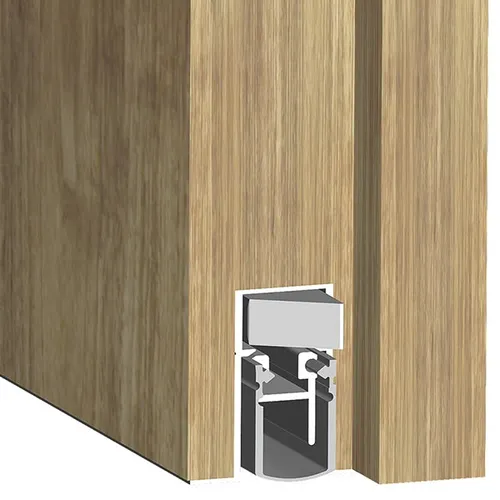 Athmer Türdichtung SCHALL-EX DUO L-15/28 OS 1085mm - Türdichtungen für effektiven Schallschutz, zweiseitig, aus Aluminium und kürzbar für individuelle Anpassung.
