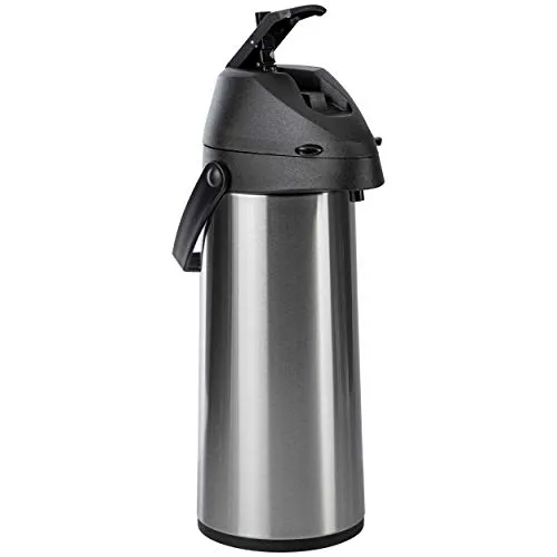 ONVAYA® Airpot Pumpkanne 1,9 Liter - Edelstahl Thermoskanne - Thermosgefäß mit doppelwandiger Edelstahl-Ausführung, hält Getränke bis zu 12 Stunden heiß und 24 Stunden kalt. Ideal für Veranstaltungen oder Büros, ausgestattet mit Pumpautomatik für einfaches Eingießen.