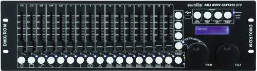 Eurolite DMX Move Control 512 - 32-Kanal DMX Controller, 19 Zoll-Bauform mit integriertem Effektgenerator für beeindruckende Lichtbewegungen