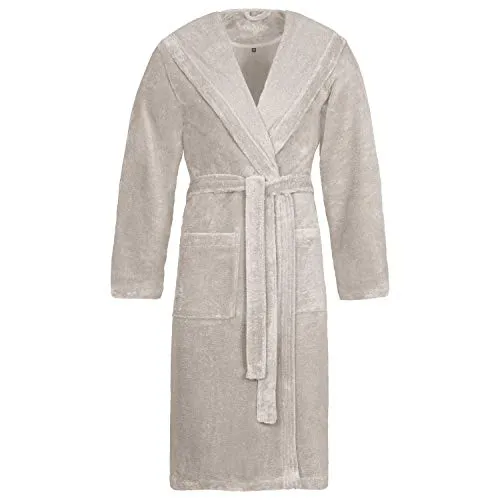 Vossen Bademantel Lynn - Grau, XXL, Unisex - Hochwertiger Bademantel aus Textil, angenehm warm und gefertigt in Österreich. Ideal für entspannte Stunden, zertifiziert nach Oeko-Tex® Standard 100.
