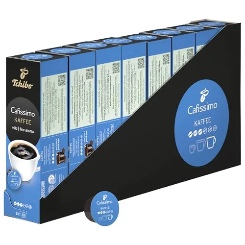 Tchibo Cafissimo Vorratsbox Kaffee Filterkaffee mild, 80 Kapseln - Kaffeekapseln & Pads: 80 recyclebare Kapseln mit mildem Kaffee, nachhaltig produziert und ideal für langanhaltende Frische.