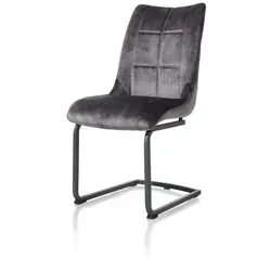 Henders & Hazel Mischa Esszimmerstuhl Swing + Handgriff Stoff Karese/Metallgestell - Schwarz