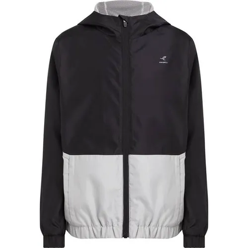 Energetics Funktionsjacke Ju.-Kapuzenjacke Alfanso B GREY/YELLOW - Funktionsjacke aus 90% recyceltem Polyester, windabweisend mit Kapuze und seitlichen Reißverschlusstaschen, ideal für aktive Outdoorsportler.