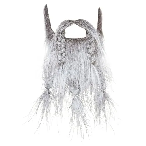 Mustaches Selbstklebender Viking Dwarf Schnurrbart für Kinder - Kostüm Zubehör für Kinder, selbstklebend und ideal für fantasievolle Verkleidungen mit einem authentischen Look.