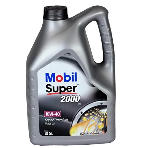 Mobil 1 Super 2000-X1 10W-40 5 Liter - Motoröl für Benzin- und Dieselmotoren, hervorragender Verschleißschutz und optimaler Schutz bei hohen und niedrigen Temperaturen, ideal für PKW, SUVs und leichte Nutzfahrzeuge.