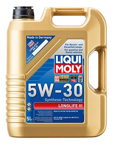 Liqui Moly 20822 Longlife III 5W-30 Motoröl 5 Liter - Hochleistungs-Motoröl für verlängerte Ölwechselintervalle, ideal für moderne Motoren und optimalen Schutz.