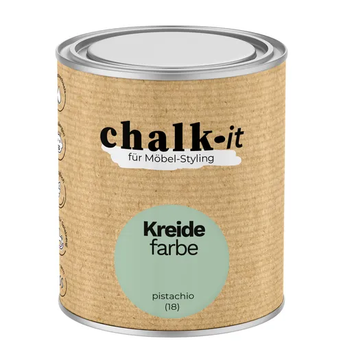 Kreidefarbe Chalk-it (18) Pistachio 0,75L Shaby Chic Möbel Holzlack Natur Vintage Möbellack