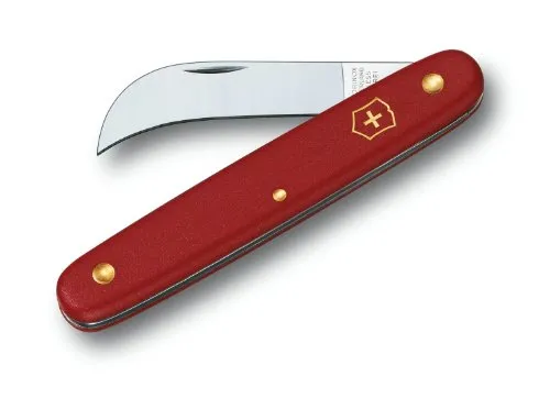 Victorinox Hakenmesser XS, Garten Schweizer Taschenmesser, Gärtner und Floristen, Klinge, gebogen, rot