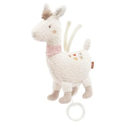 Fehn Spieluhr Baby Einschlafhilfe Lama - Spieluhr mit herausnehmbarem Spielwerk zum Aufhängen - Schlafhilfe Melodie "Schlaf Kindlein schlaf" Spielzeug - Musikspielzeug für Babys & Kinder ab 0+ Monaten