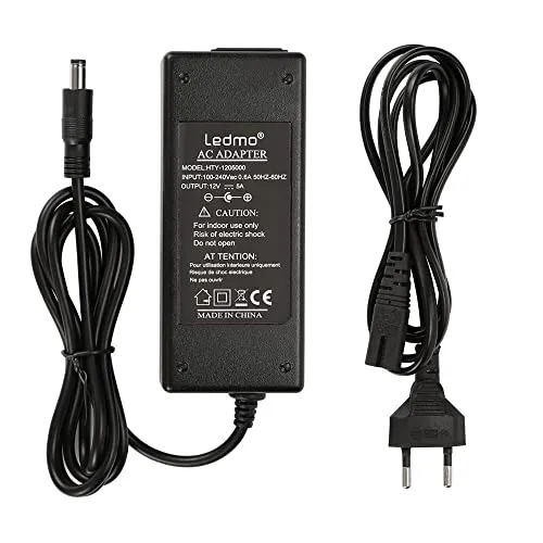 ledmo 12V 5A/6A 60W/70W LED Netzteil Adapter Transformator,Ladegerät,Trafo für LED Stripes Streifen lichtband band stripe warmweiß weiß SMD 5050/3528/5630