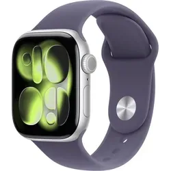 Apple Watch Series 11 42 mm Silber/Violett - Smartwatch mit GPS und Touchscreen - Die Apple Watch Series 11 bietet innovative Funktionen für Ihr aktives Leben. Mit ihrem eleganten Design und praktischen Features ist sie der ideale Begleiter für jeden Tag. Bleiben Sie verbunden und optimieren Sie Ihre Fitness!