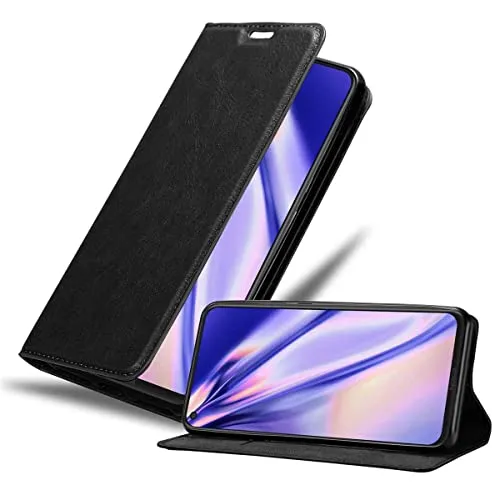 Cadorabo Hülle kompatibel mit Nokia 8,1 aus Premium Kunst Leder Flip Klappbare Stoßfeste Magnetische [Standfunktion] [Kartenfächern] Cover Hülle für Nokia 8,1 Tasche in Schwarz