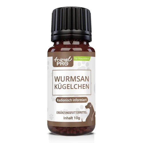 Animal Pro Wurmsan Kügelchen für Hunde & Katzen - Praktische Wurmsan Kügelchen zur Unterstützung der Pflege von Haustieren. Ideal für Hunde und Katzen, einfach in der Anwendung und in Deutschland hergestellt.