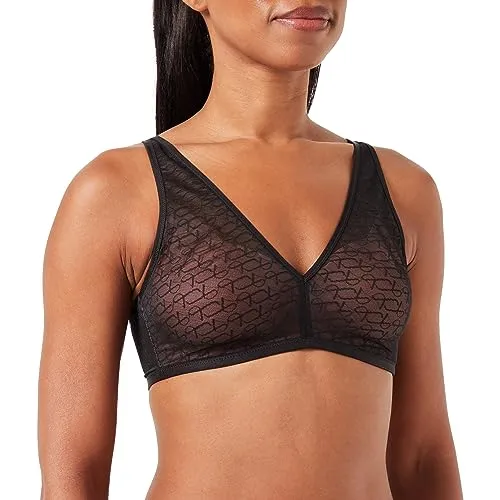 Triumph Damen Triumph Signature Sheer P EX Bra, SCHWARZ, 75D - Funktionsunterwäsche, bügelloser BH mit Extra-Tragekomfort, atmungsaktive Cups und elegante Spitzenrückseite für optimalen Halt und Stil.