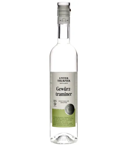 Unterthurner Grappa Gewürztraminer - Erleben Sie den einzigartigen Geschmack des Unterthurner Gewürztraminer Grappa! Ideal für besondere Anlässe und gesellige Runden. Vertrauen Sie auf geprüfte Qualität und schnelle Lieferung.