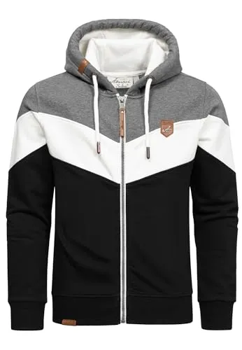 Amaci&Sons Herren Kapuzenpullover Zipper Jacke 4069 Anthrazit/Weiß/Schwarz L - Stylischer Amaci&Sons Kapuzenpullover für Herren, ideal für lässige Outfits. Der praktische Zipper sorgt für einfachen Zugang und Tragekomfort. Perfekt für Freizeit und Sport! Mit geprüfter Qualität.