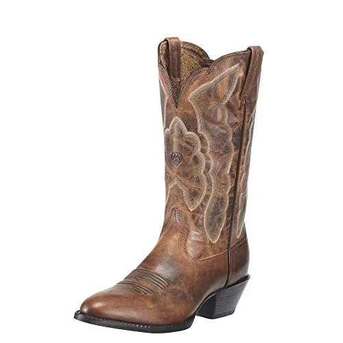 ARIAT Heritage Cowboy Stil Leder Damen Stiefel IN Brown UK 3 - 9