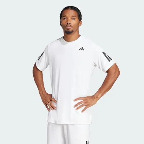 ADIDAS Herren Shirt Club Tennis Climacool 3-Streifen - T-Shirt für Tennis, mit FreeLift Passform für optimale Bewegungsfreiheit und CLIMACOOL Technologie für ein kühles, trockenes Tragegefühl. Hergestellt aus 100 % recycelten Materialien.