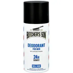 Butchers Son Deodorant Spray well done - Arzneimittel mit 24h Schutz und Cooling Formel, vegan und aluminiumfrei – für den gepflegten Gentleman, dermatologisch getestet.