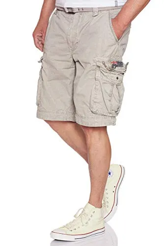 JET LAG Cargo Shorts Take Off 8 - Grau, W33 - Damen-Shorts in Grau, bequeme Cargoshorts mit praktischen Druckknopf-Taschen für viel Stauraum, ideal für den Sommer.