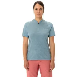 Vaude Women's Tamaro Half Zip Shirt IV - Radtrikot Gr 42 in Türkis - Kurzes Radtrikot für Damen, ideal für Triathlon und Rennrad. Atmungsaktives Material sorgt für Komfort bei jeder Tour.