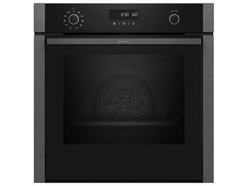 B6ACH7AG3 Backofen 60cm GraphiteGrey - Backofen mit 8 Heizarten, Pyrolyse-Reinigung und HIDE LCD-Display für müheloses Kochen und einfache Reinigung.
