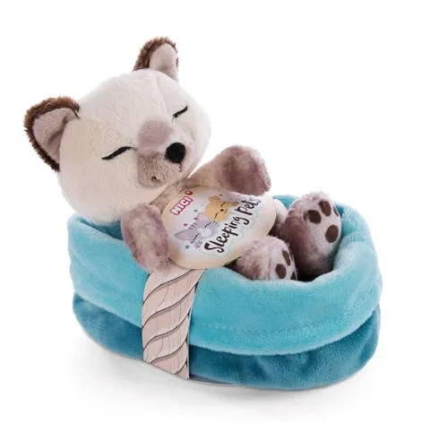 NICI 47893 Sleeping Pets Kätzchen Siamkatze 12cm im Körbchen