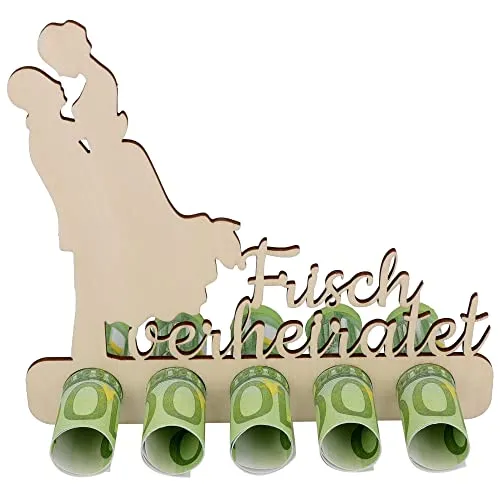 Spruchreif · Geldgeschenk Hochzeit · Hochzeitsgeschenke originelle Geldgeschenke · Geschenk Hochzeit Geldgeschenke zur Hochzeit · Geschenke aus Holz Hochzeit- Frisch verheiratet