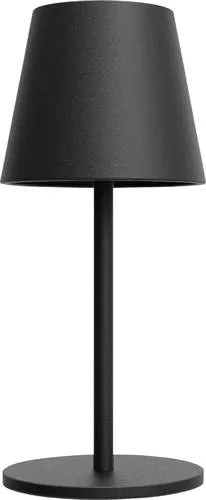 M-e modern-electronics LUNA-80 S Akku-Tischlampe - Lampen, elegante schwarze Tischleuchte mit 3W LED und bis zu 3 Tagen Leuchtdauer für flexible Beleuchtung.