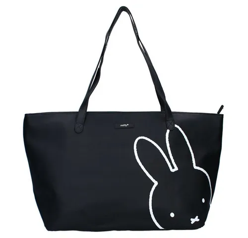 Disney Miffy Shopper - Große Damen Shopping Bag aus Kunstleder - Kunstleder Shopper mit geräumigem Hauptfach und zusätzlichem Reißverschluss-Innenfach, ideal für Einkäufe oder einen Tag am Strand. Größe: 32x55x20 cm.