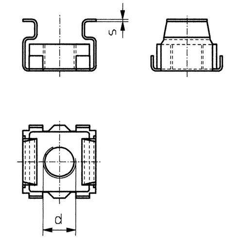 10er Multipack TOOLCRAFT 521823 Käfigmuttern M5 Stahl 10 St.