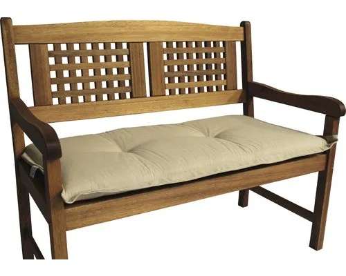 Bankauflage 2-Sitzer Ivory - Bequem und Schadstofffrei - Sitzkissen & Gartenstuhlauflagen mit 100 cm x 45 cm und 6 cm Polsterstärke, aus schadstofffreiem Stoff (70% Baumwolle, 30% Polyester) für höchsten Komfort.