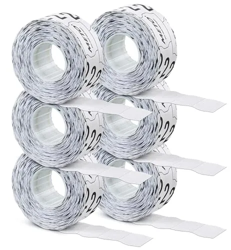 Preisauszeichner Etiketten für SATO Kendo (26x12 mm, 1-zeilig, 6.000 Stück, weiß, permanent, Preisetiketten