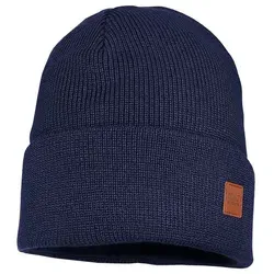 MAXIMO Beanie Strick, breiter Umschlag, gefüttert, wärmend, weich, unifarben blau 57