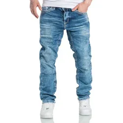 Amaci&Sons Stretch-Jeans Raleigh Jeans Regular Slim blau W29/L30 - Bequeme Stretch-Jeans aus 98,5% Baumwolle für optimalen Tragekomfort. Ideal für Business und Casual. Pflegeleicht und vielseitig kombinierbar.