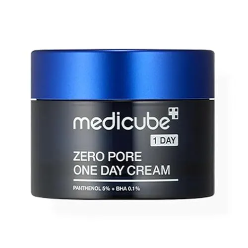 Medicube Zero Pore One-Day Cream 50 ml - Porenverfeinernde Creme mit Panthenol, Salicylsäure und Niacinamid - Koreanische Hautpflege